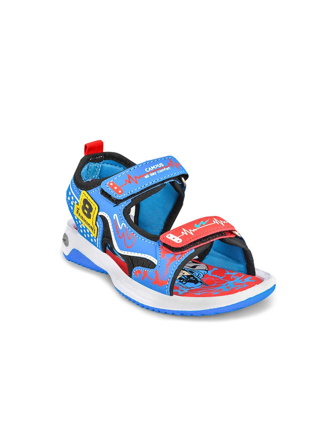 

Campus Kids Printed Sports Sandals, Blue