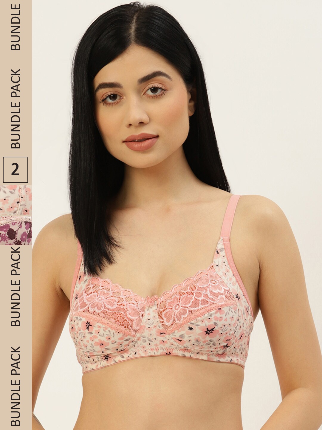 

Leading Lady Pink & Purple Floral Bra