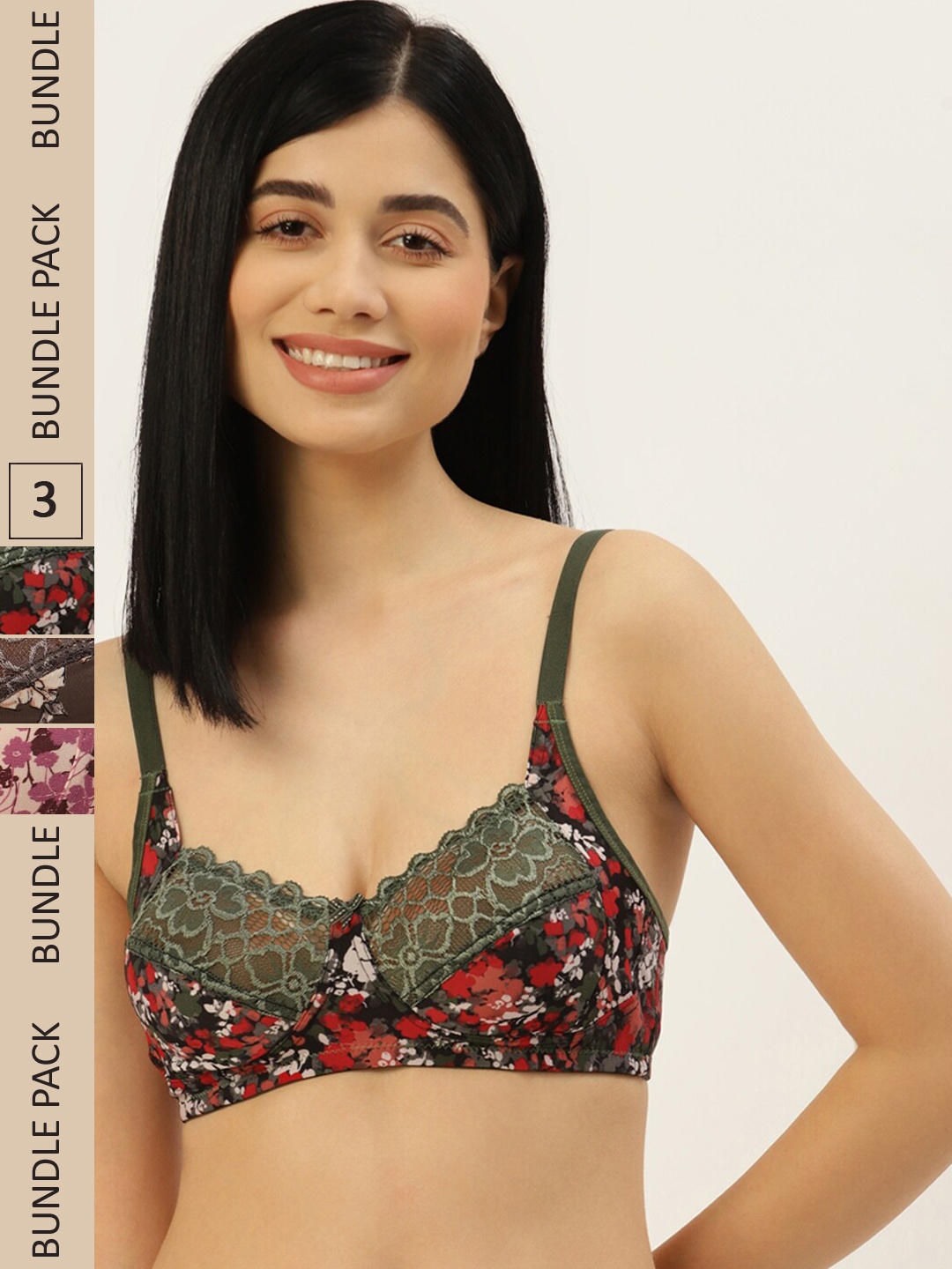 

Leading Lady Red & Pink Floral Bra