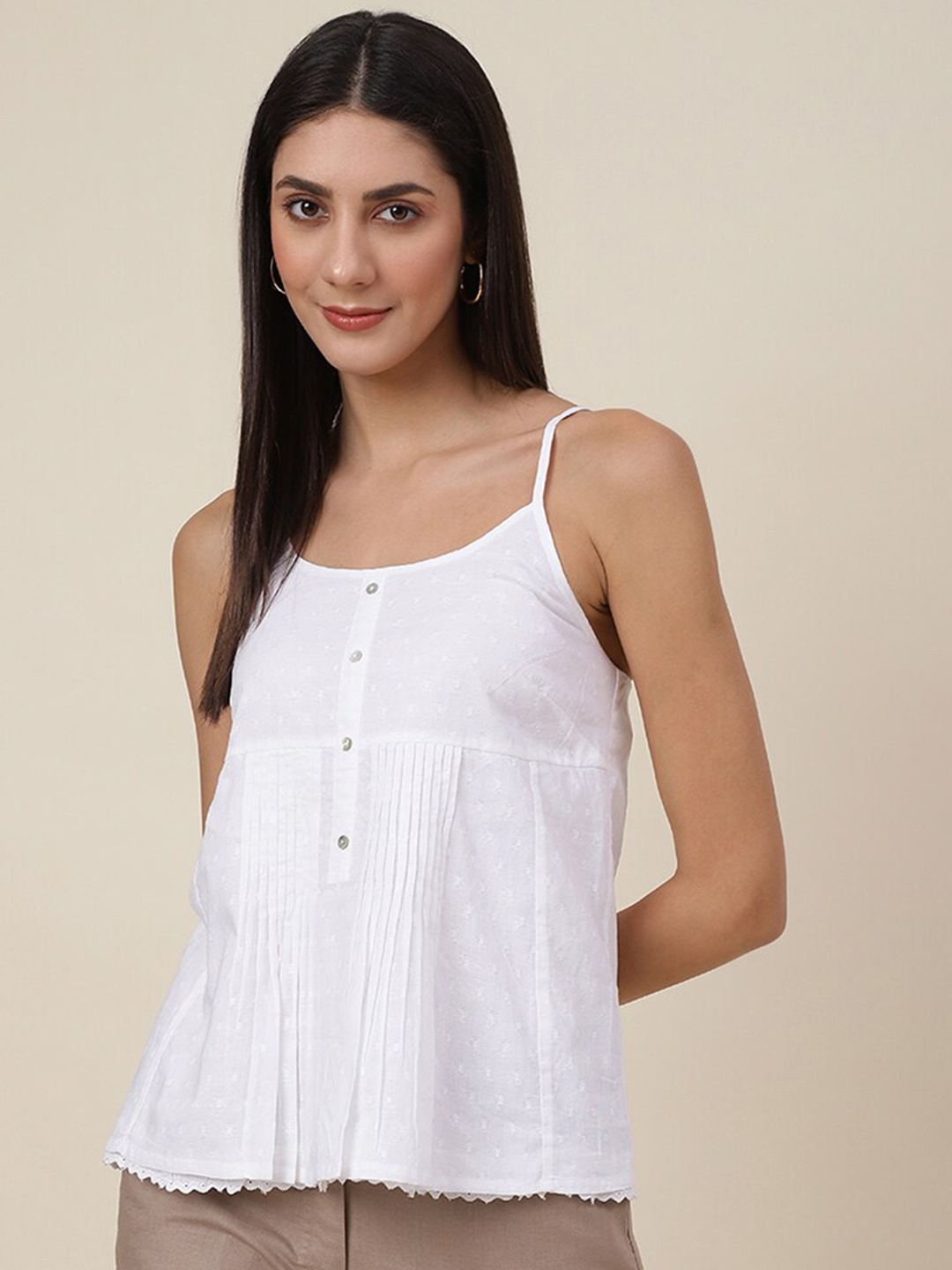 

Fabindia Pure Cotton Top, White