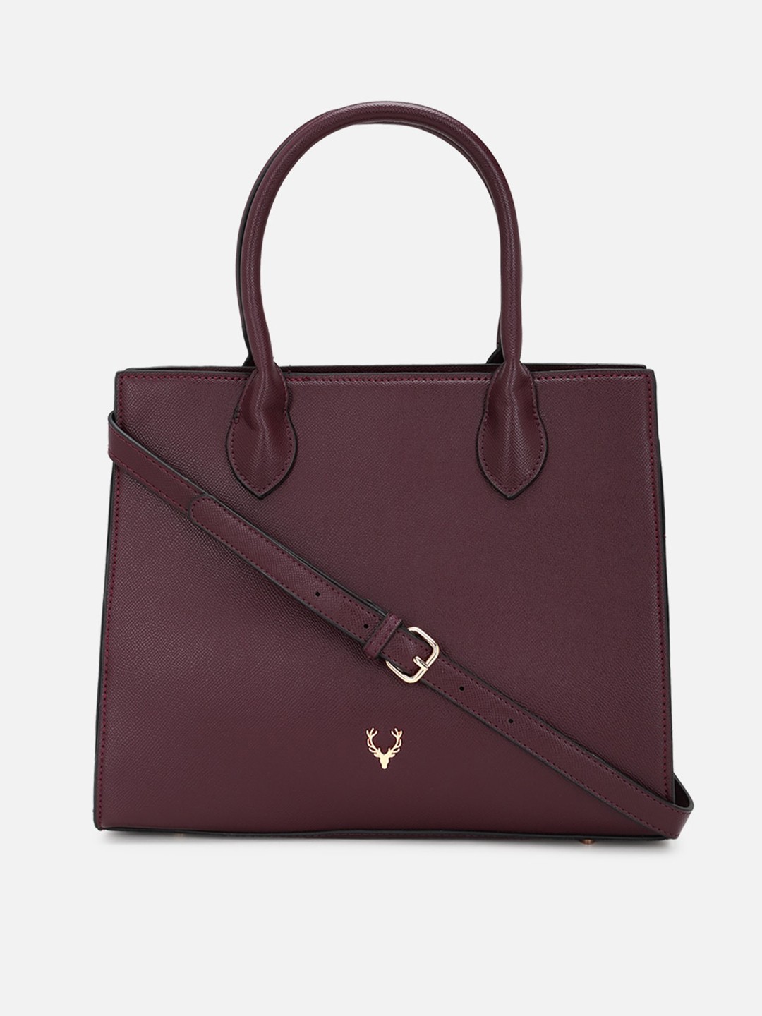 

Allen Solly PU Structured Handheld Bag, Maroon