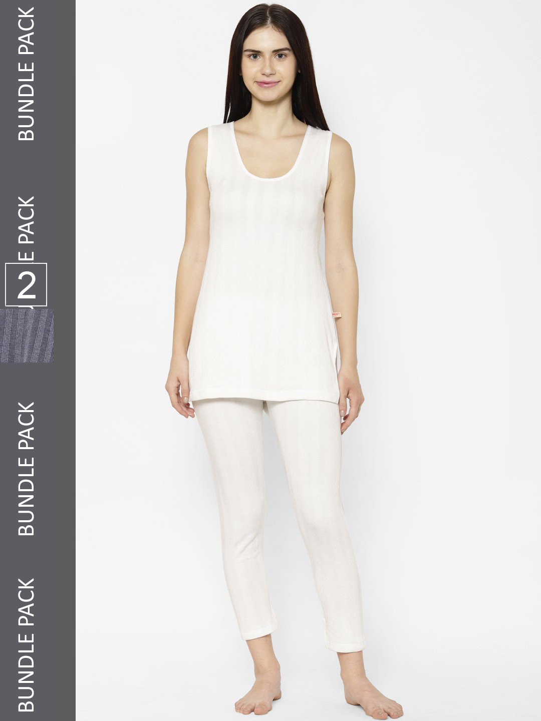 

VIMAL JONNEY Women Pack Of 2 Cotton Thermals, Multi