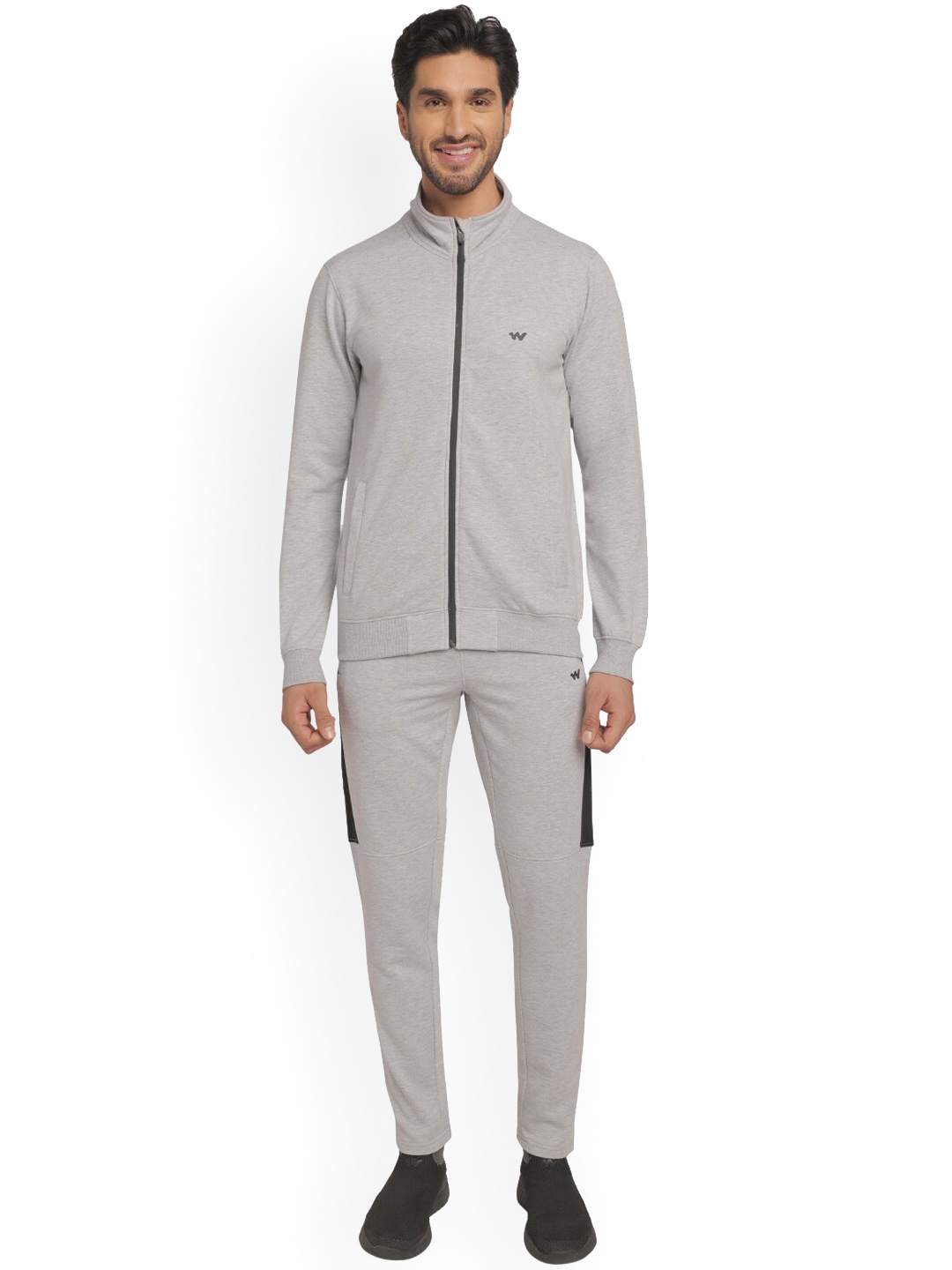 

Wildcraft Men Solid Tracksuits, Grey melange