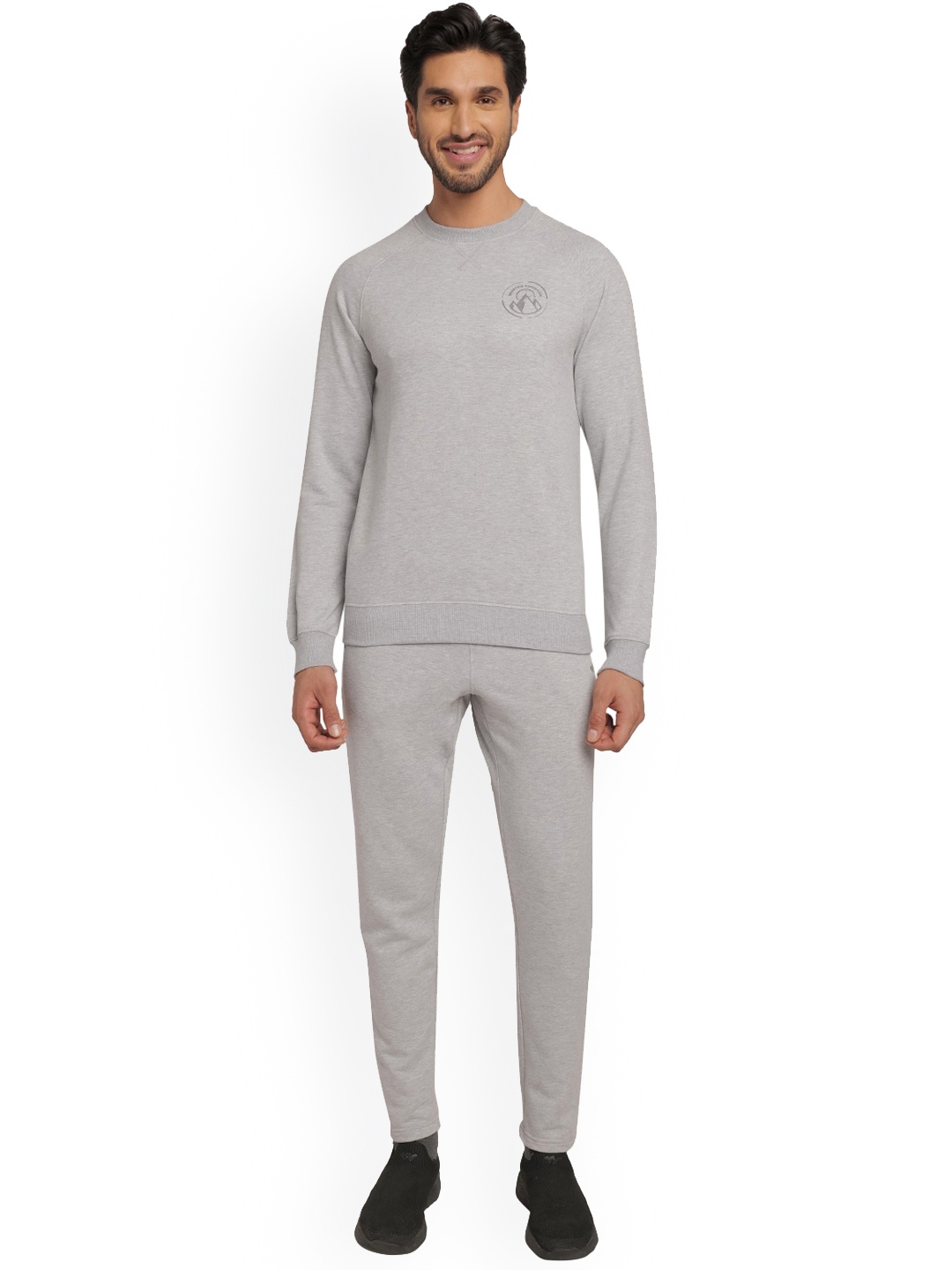 

Wildcraft Men Solid Tracksuits, Grey melange