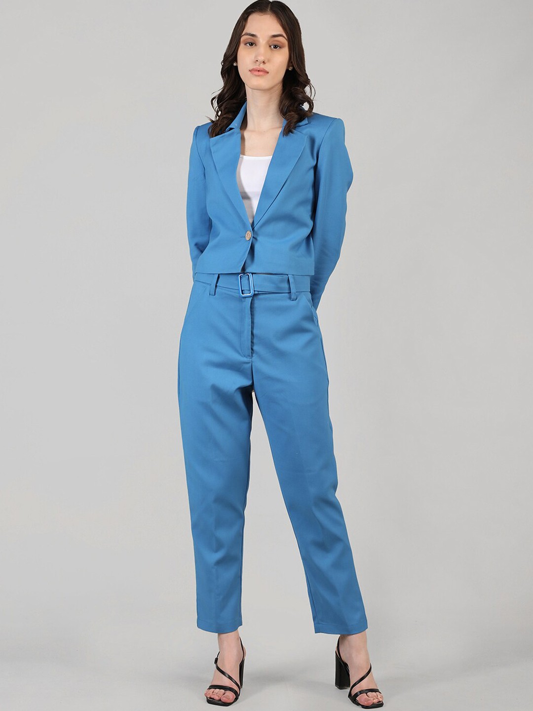 

Dlanxa Women Single-Breasted 2 Piece Formal Suit, Blue