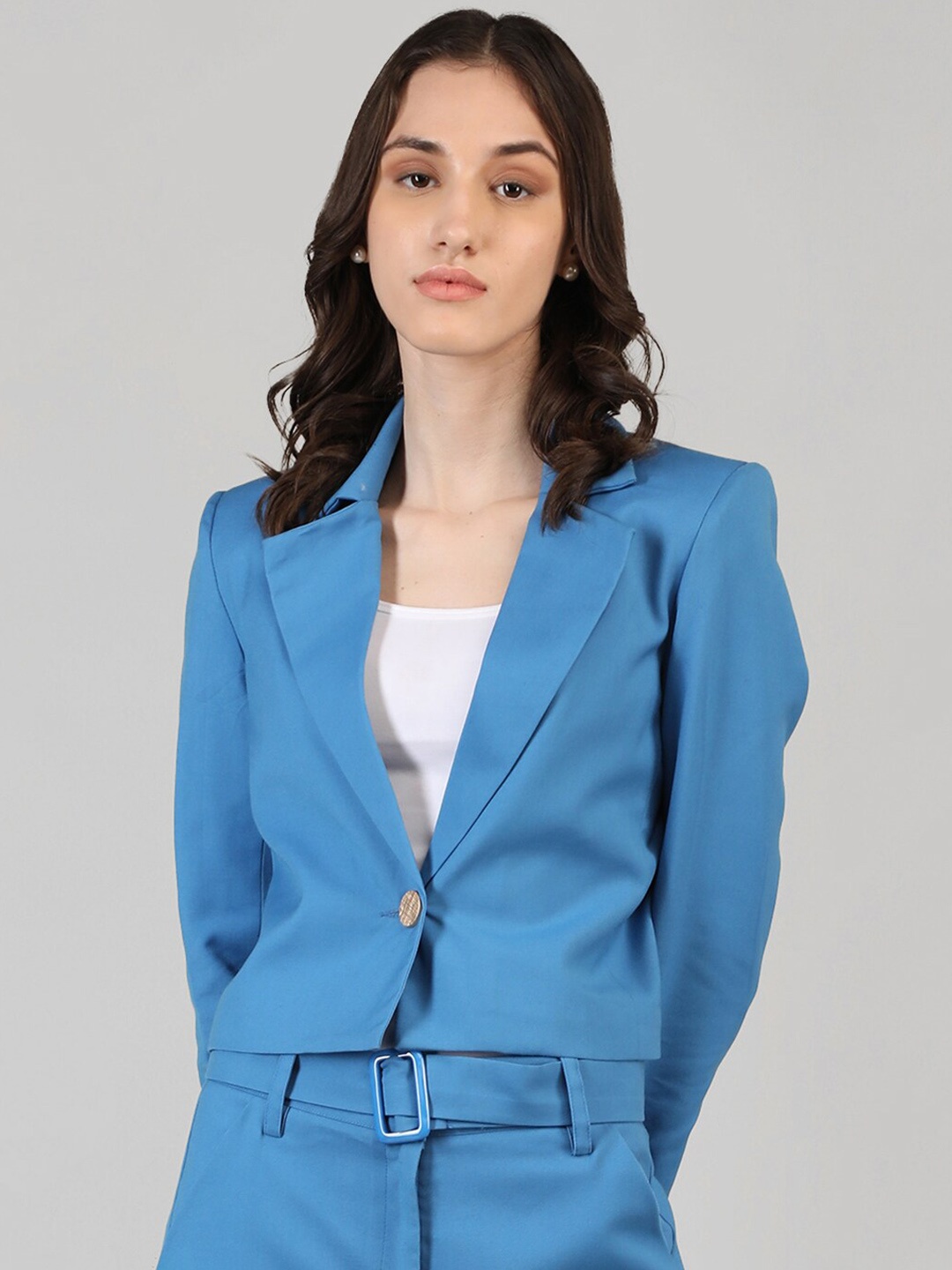 

Dlanxa Women Single-Breasted Formal Blazer, Blue