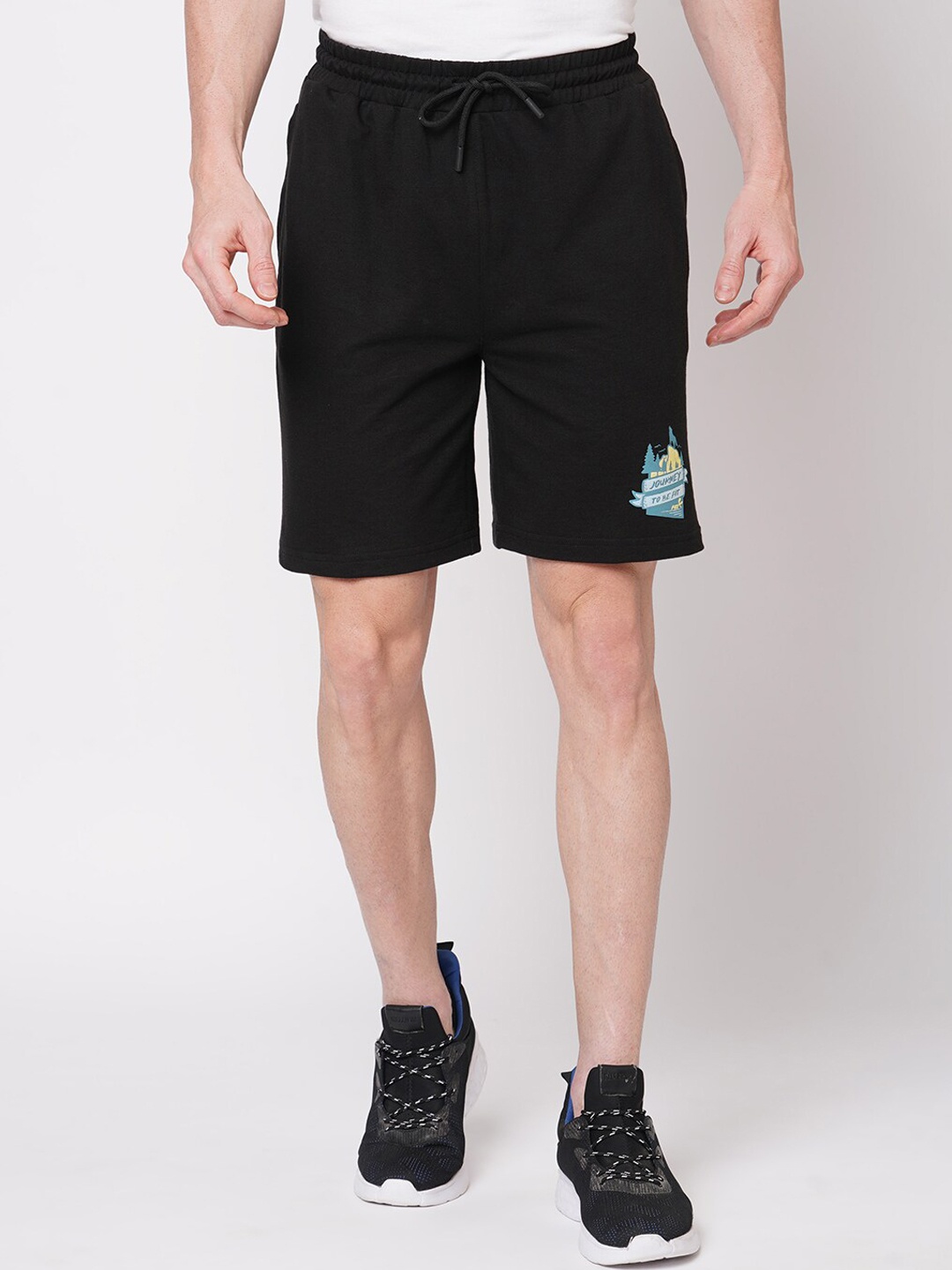 

FiTZ Men Slim Fit Outdoor Sports Shorts, Black