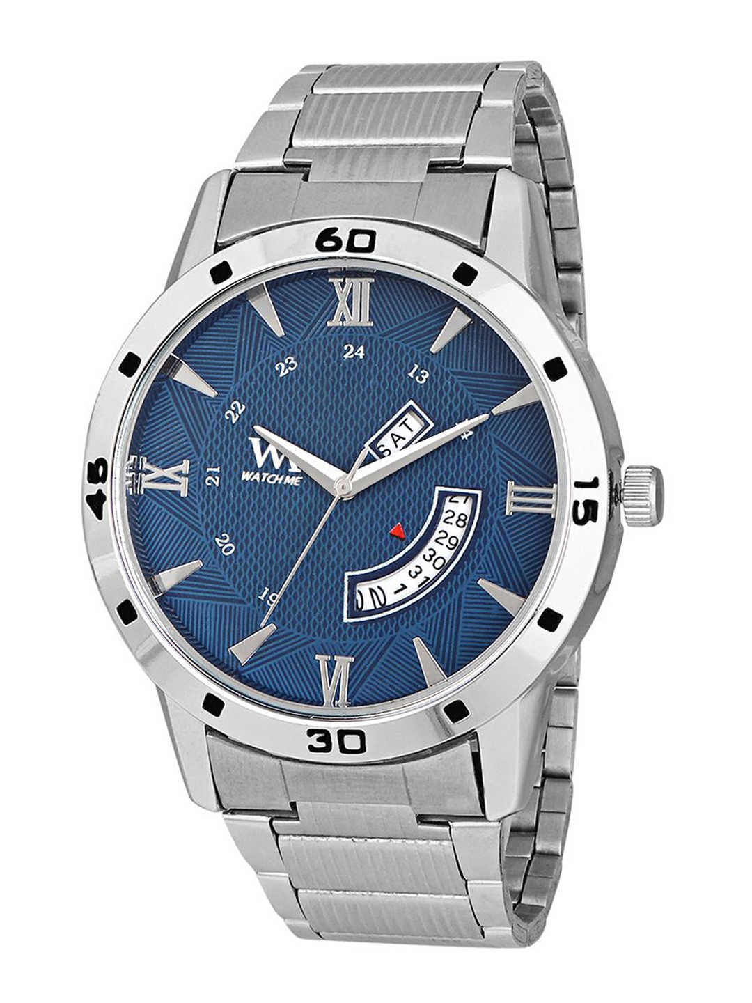 

WM Men Brass Printed Dial & Stainless Steel Straps Analogue Watch DDWM-041, Silver