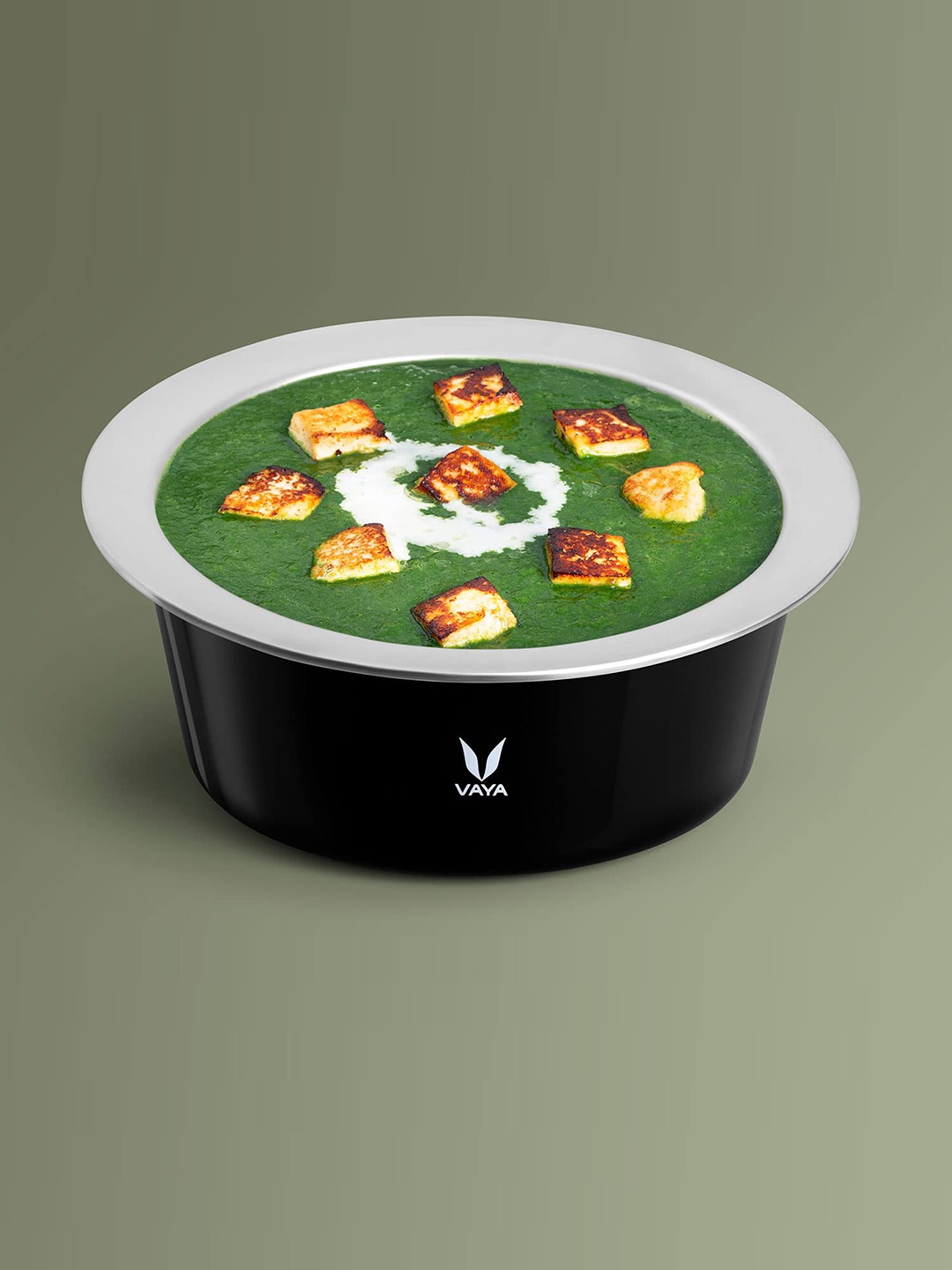 

Vaya Stainless Steel Casserole With Lid 2 Litre, Black