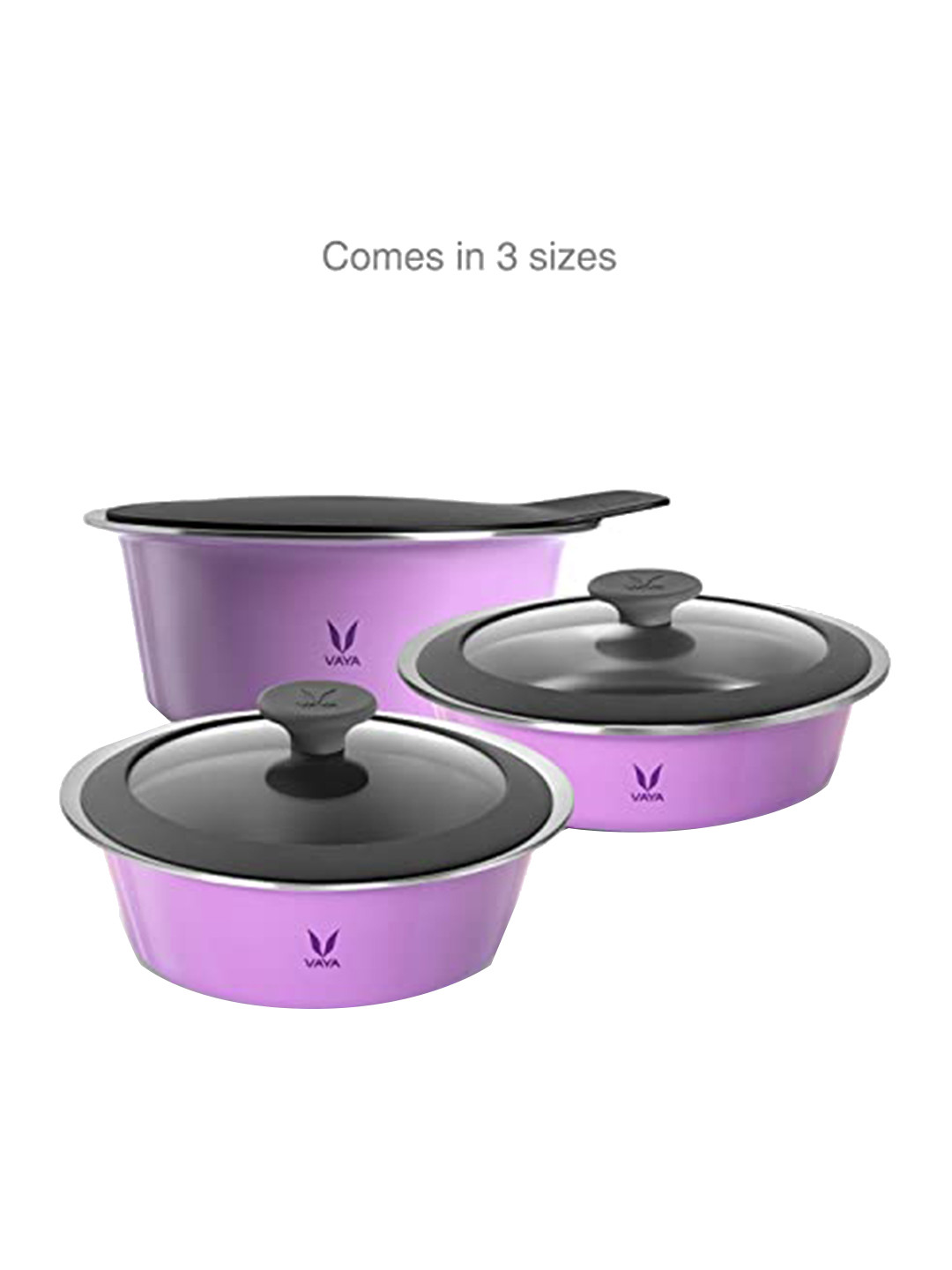 

Vaya Purple Casserole With Stack Lid + Glass Lid 2L