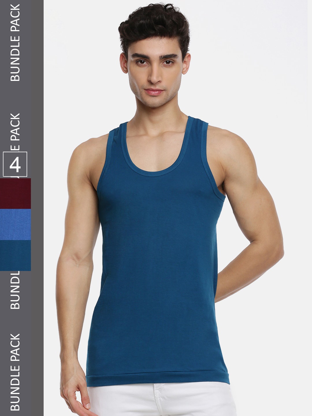 

Ramraj Men Pack Of 4 Assorted Pure Cotton Innerwear Vest SukraRNC4P