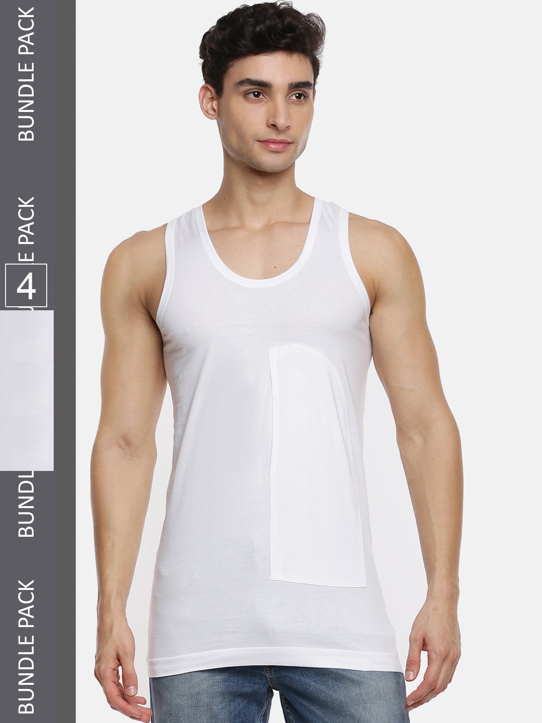 

Ramraj Men Pack Of 4 Pure Cotton Vests, White