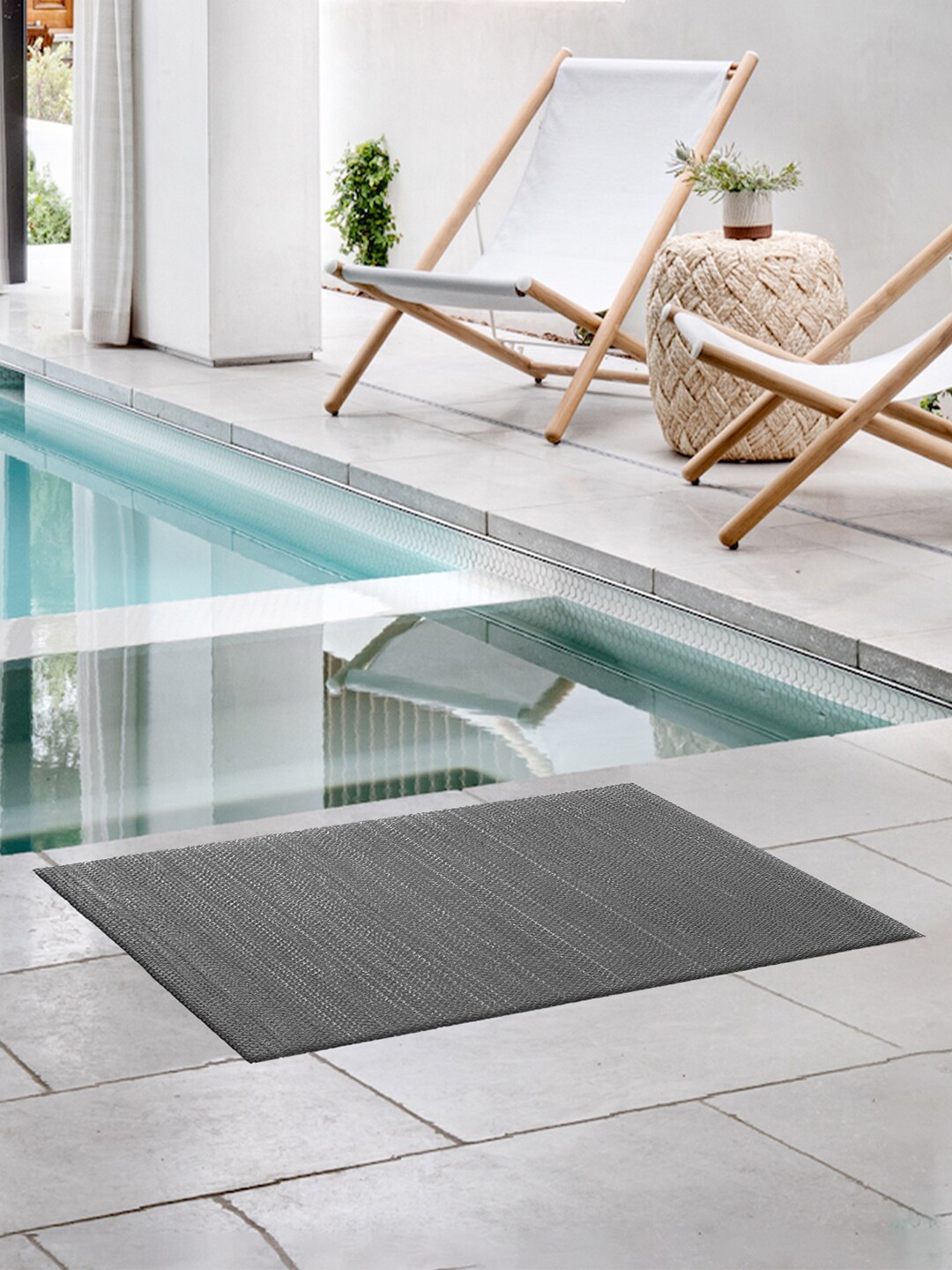 

Kuber Industries Grey Rubber Reversible Anti-Skid Shower Mat