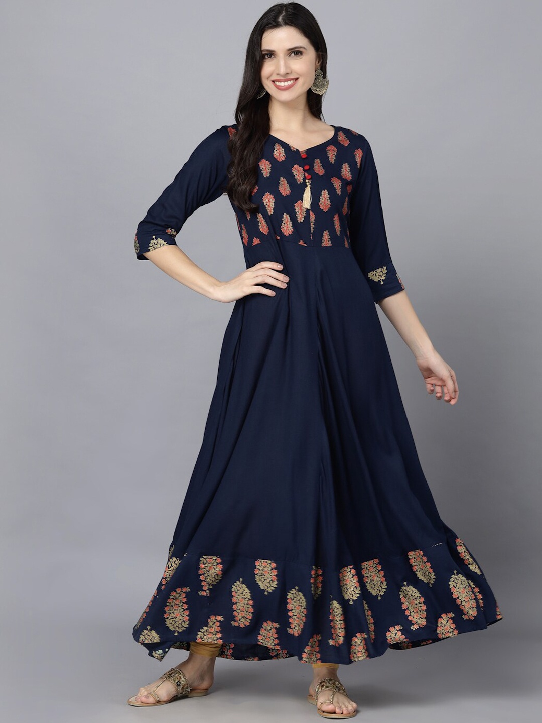

MAAND Ethnic Motifs Printed Kurta, Blue