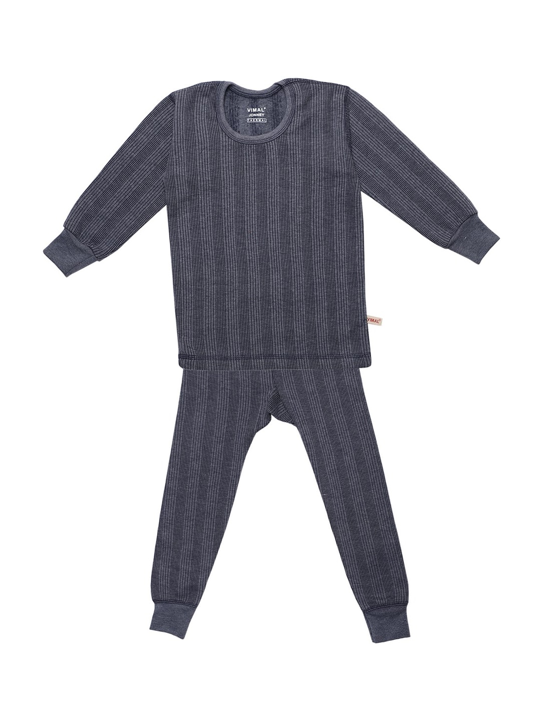 

VIMAL JONNEY Kids Striped Cotton Thermal Sets, Navy blue