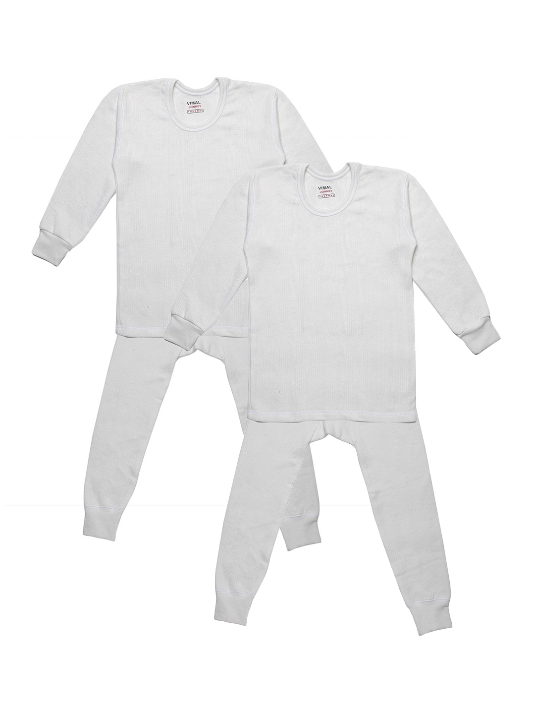 

VIMAL JONNEY Kids Pack of 2 Cotton Thermal Sets, White