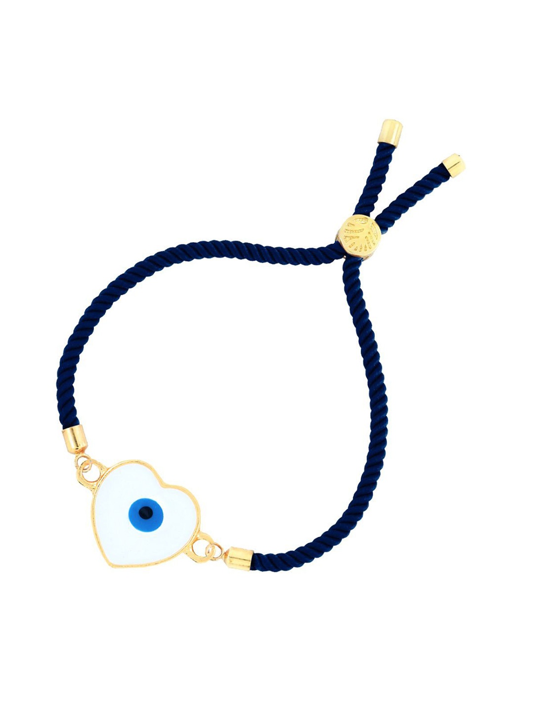 

ZIVOM Women Gold-Plated Evil Eye Link Bracelet, Navy blue