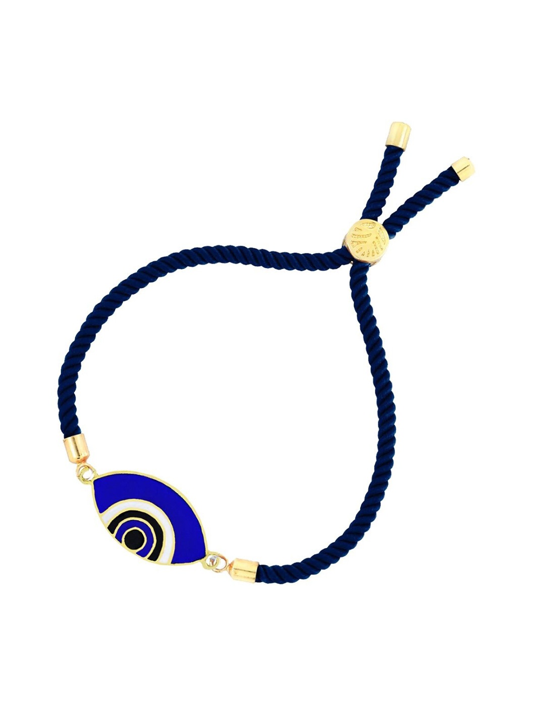 

ZIVOM Women Gold-Toned & Blue Brass Enamelled Gold-Plated Charm Bracelet