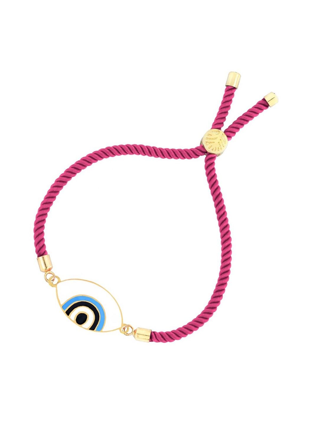 

ZIVOM Women Gold-Toned & Pink Brass Enamelled Gold-Plated Charm Bracelet