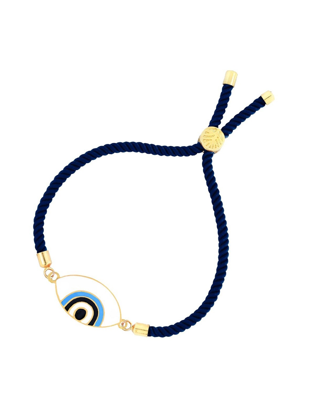 

ZIVOM Women Gold-Toned & Blue Brass Enamelled Gold-Plated Charm Bracelet