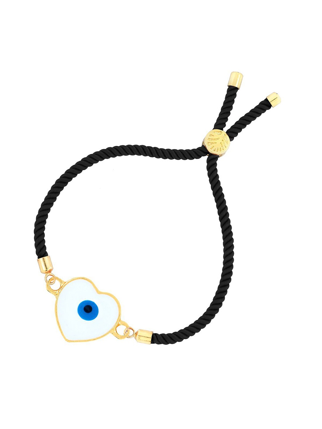 

ZIVOM Women Gold-Toned & Black Brass Enamelled Gold-Plated Link Bracelet