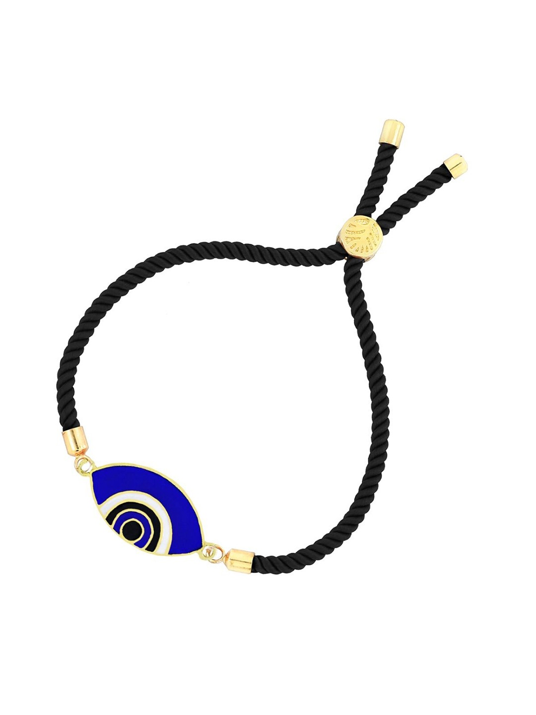 

ZIVOM Women Gold-Toned & Blue Brass Enamelled Gold-Plated Link Bracelet