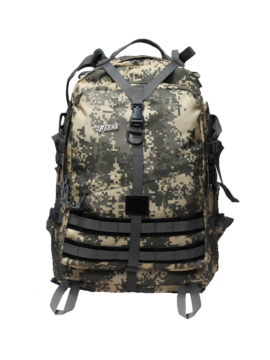 

F Gear Unisex Brown & Grey Backpack