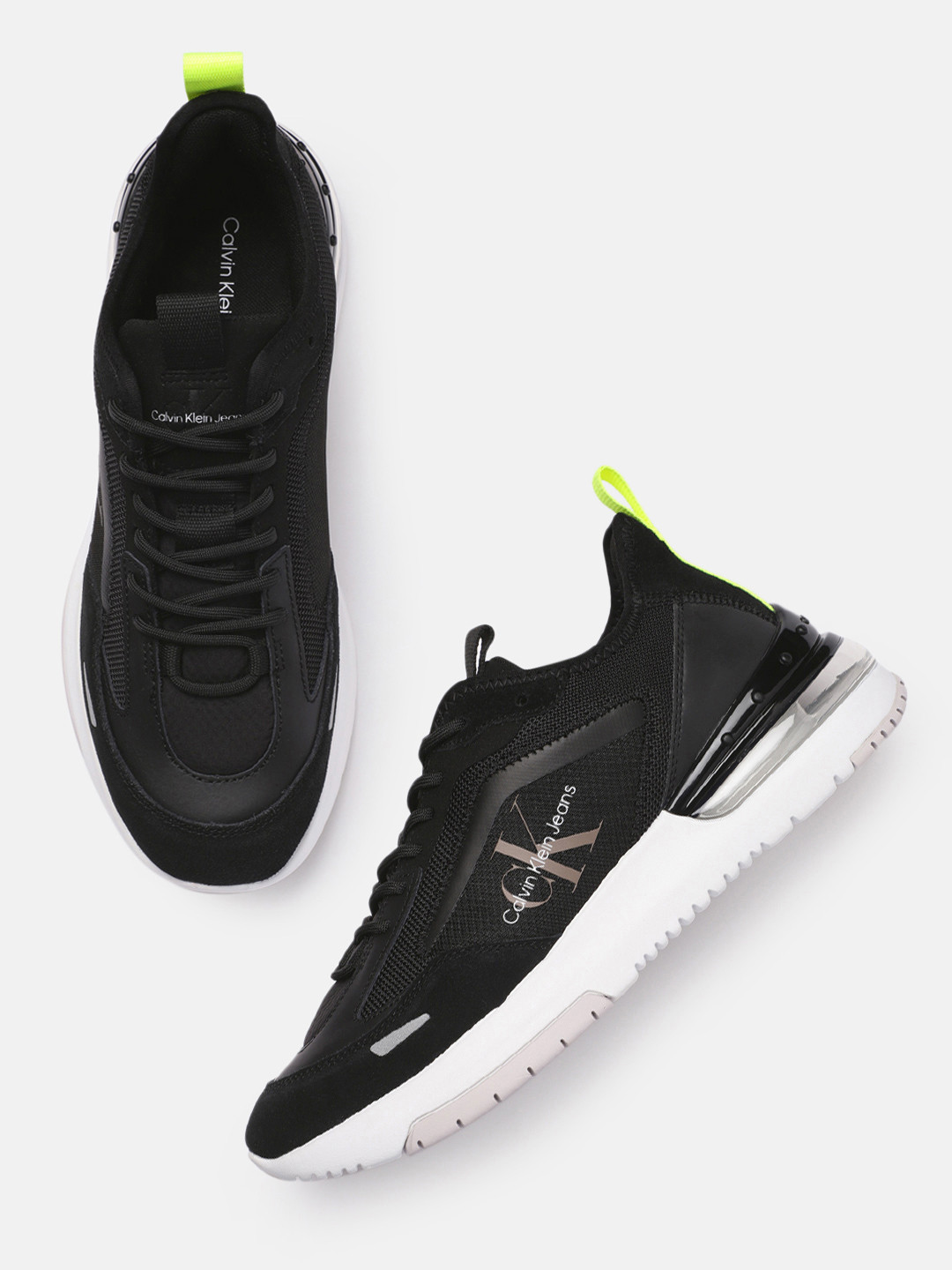

Calvin Klein Jeans Men Suede Sneakers, Black