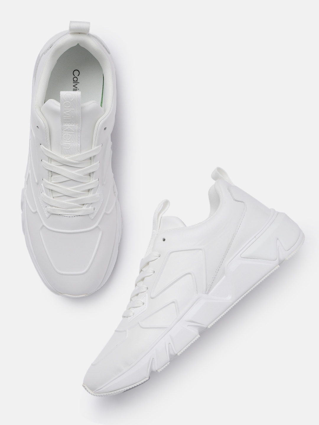 

Calvin Klein Jeans Men Leather Sneakers, White