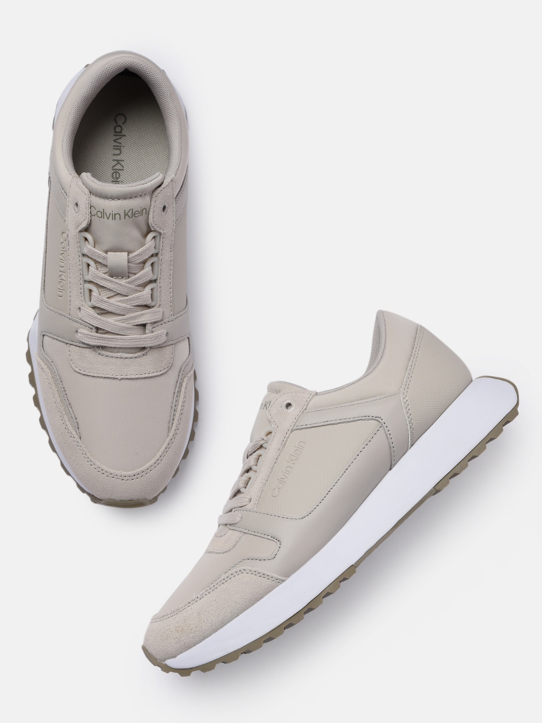 

Calvin Klein Jeans Men Solid Sneakers, Grey