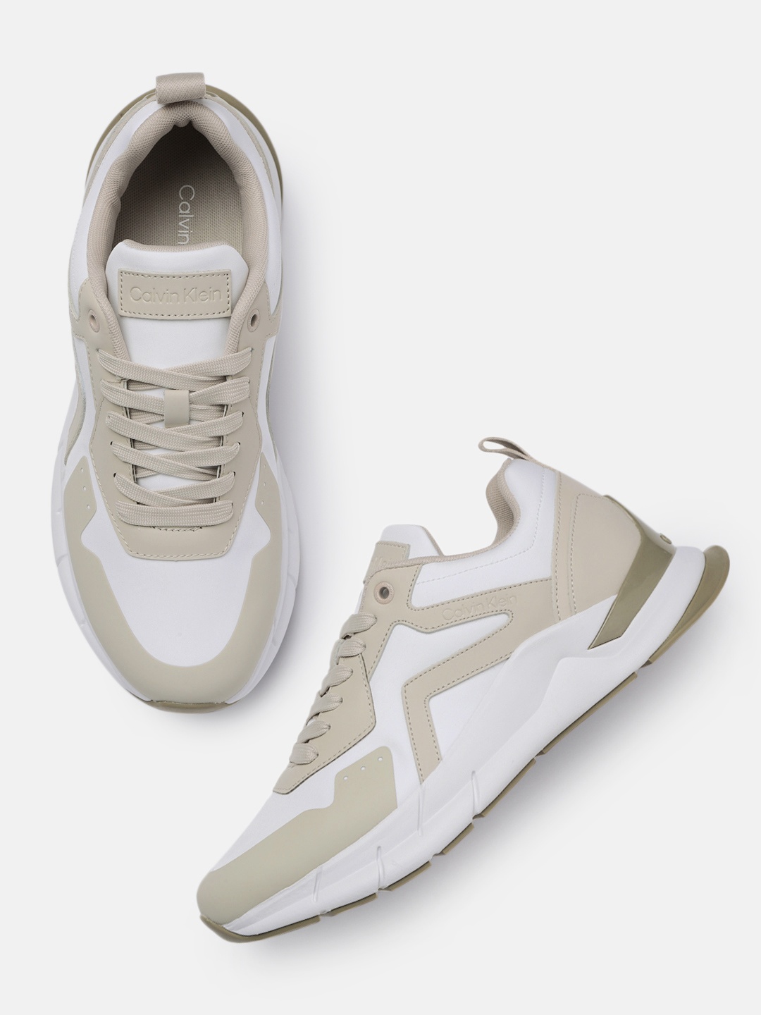 

Calvin Klein Jeans Men Colourblocked Sneakers, White