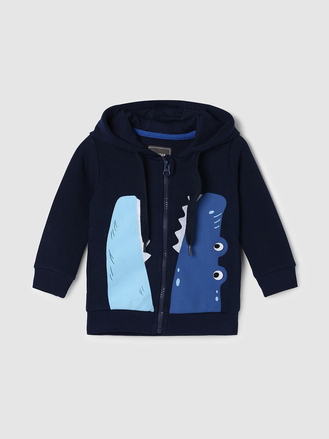 

max Boys Printed Cotton Sweatshirt, Blue