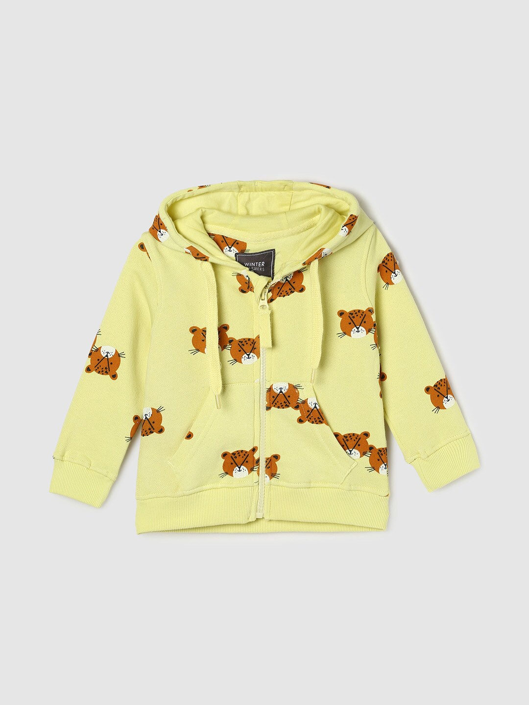

max Boys Printed Cotton Sweatshirt, Yellow
