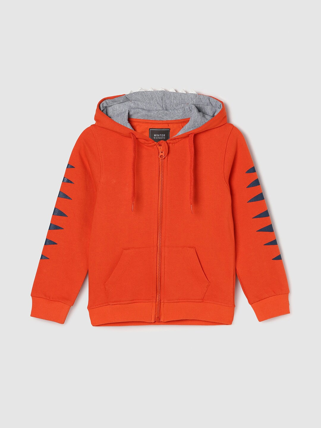 

max Boys Hooded Front-Open Sweatshirt, Orange