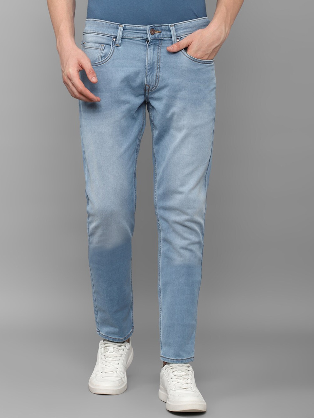 

Louis Philippe Jeans Men Slim Fit Heavy Fade Jeans, Blue