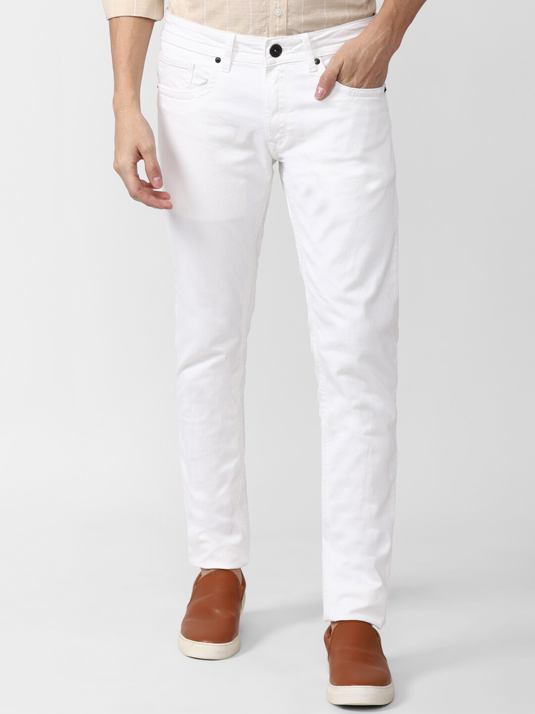 

Peter England Casuals Men Skinny Fit Jeans, White