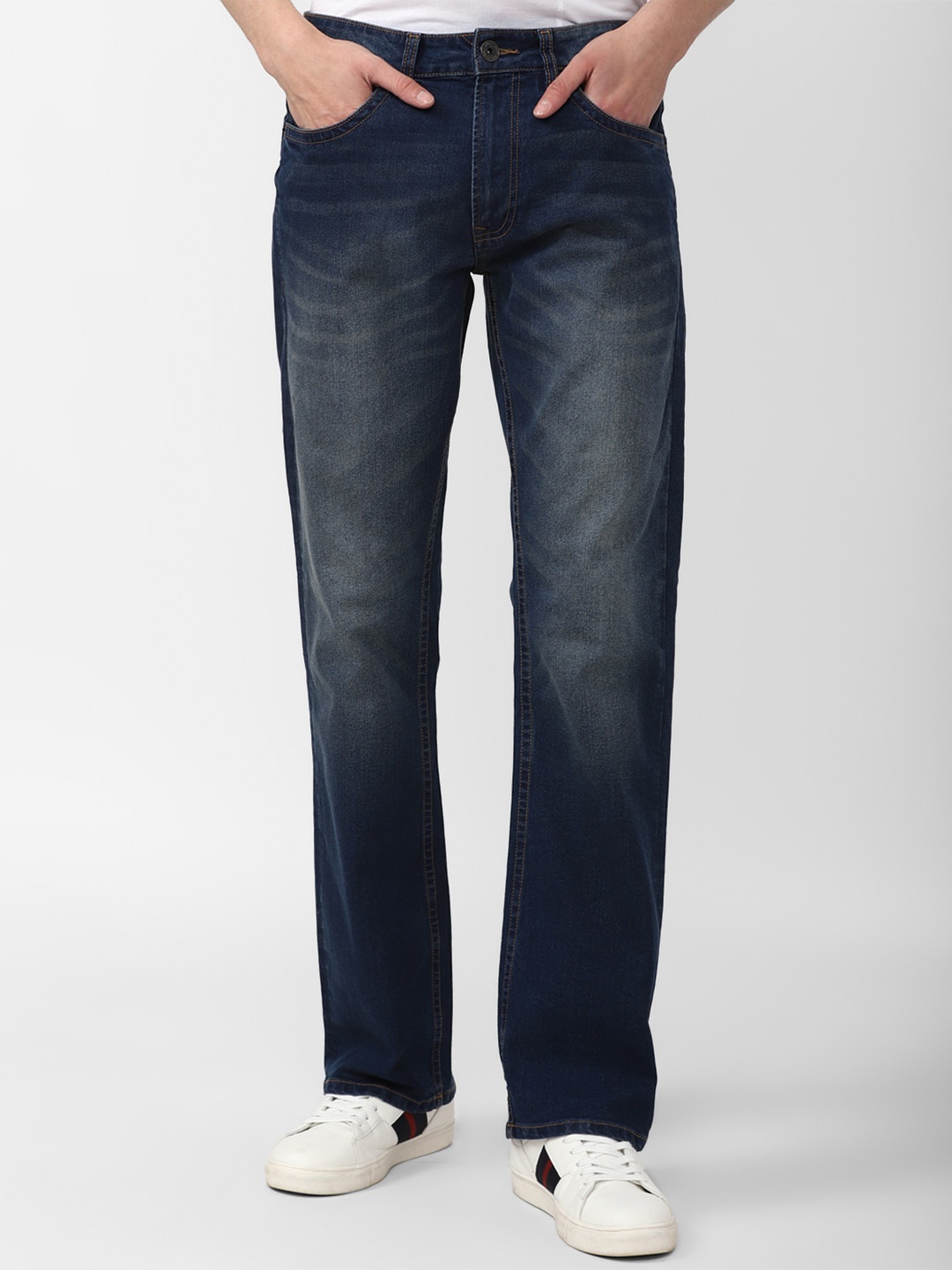 

Peter England Casuals Men Light Fade Jeans, Navy blue