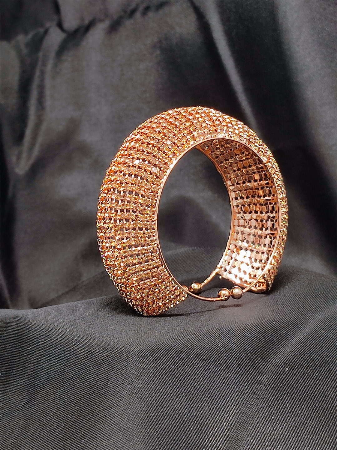 

CRAYTON Women Gold-Toned & White Kada Bracelet