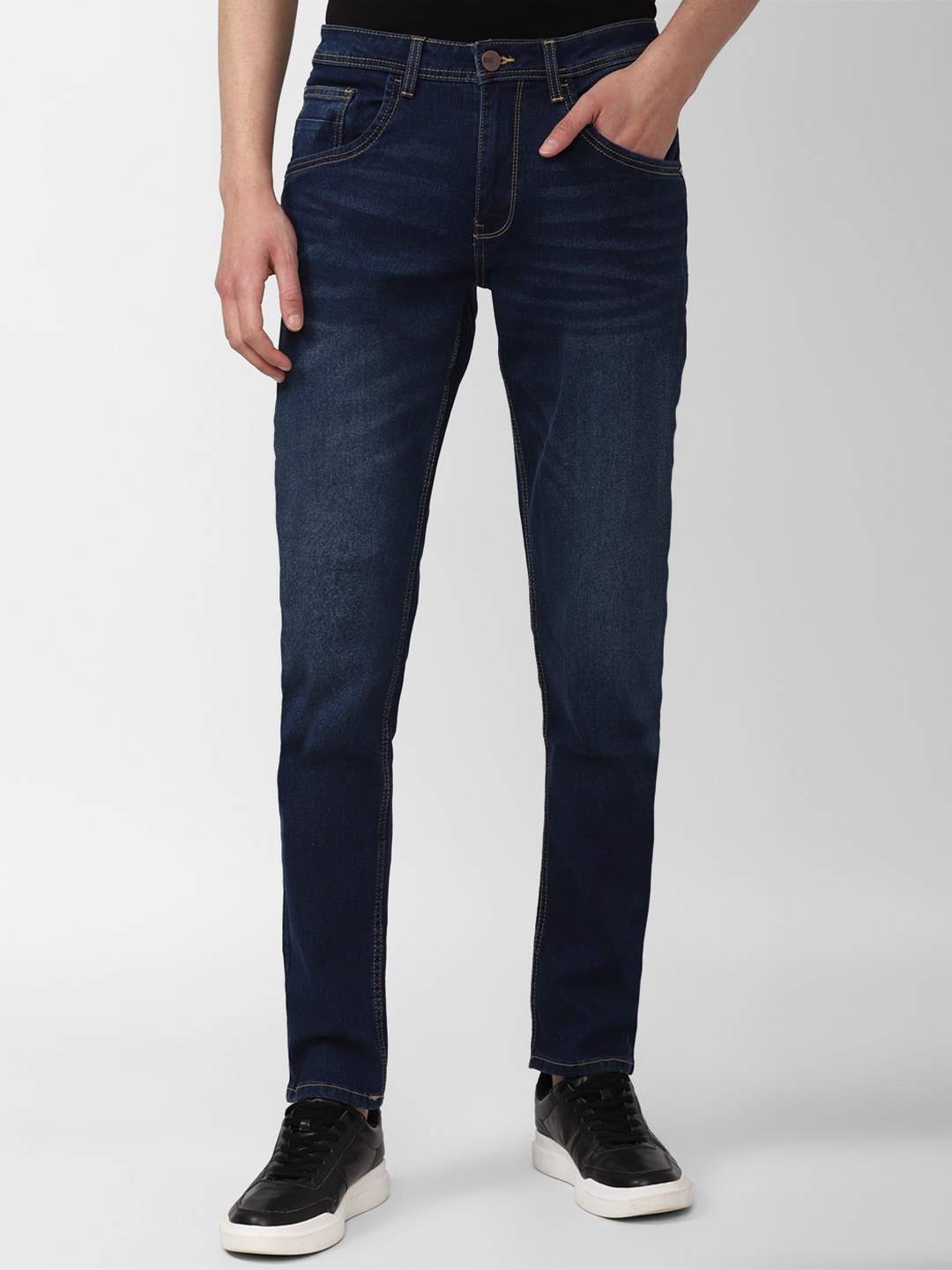 

Van Heusen ACADEMY Men Skinny Fit Light Fade Jeans, Navy blue