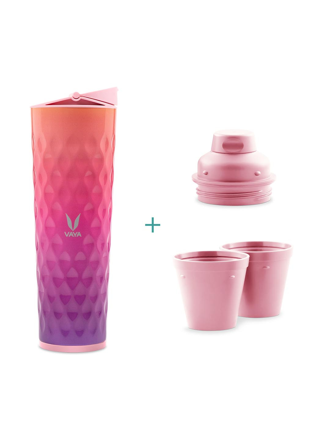 

Vaya Stainless Steel Sipper Gulper Cup Vacuum Insulated Bottle 600Ml, Pink