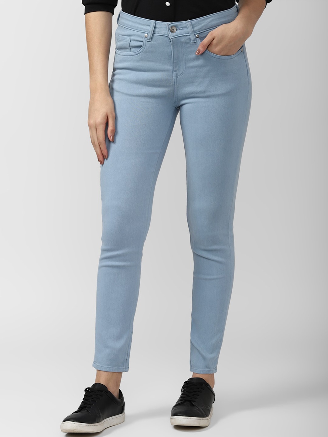 

Van Heusen Woman Skinny Fit Mid-Rise Cotton Jeans, Blue