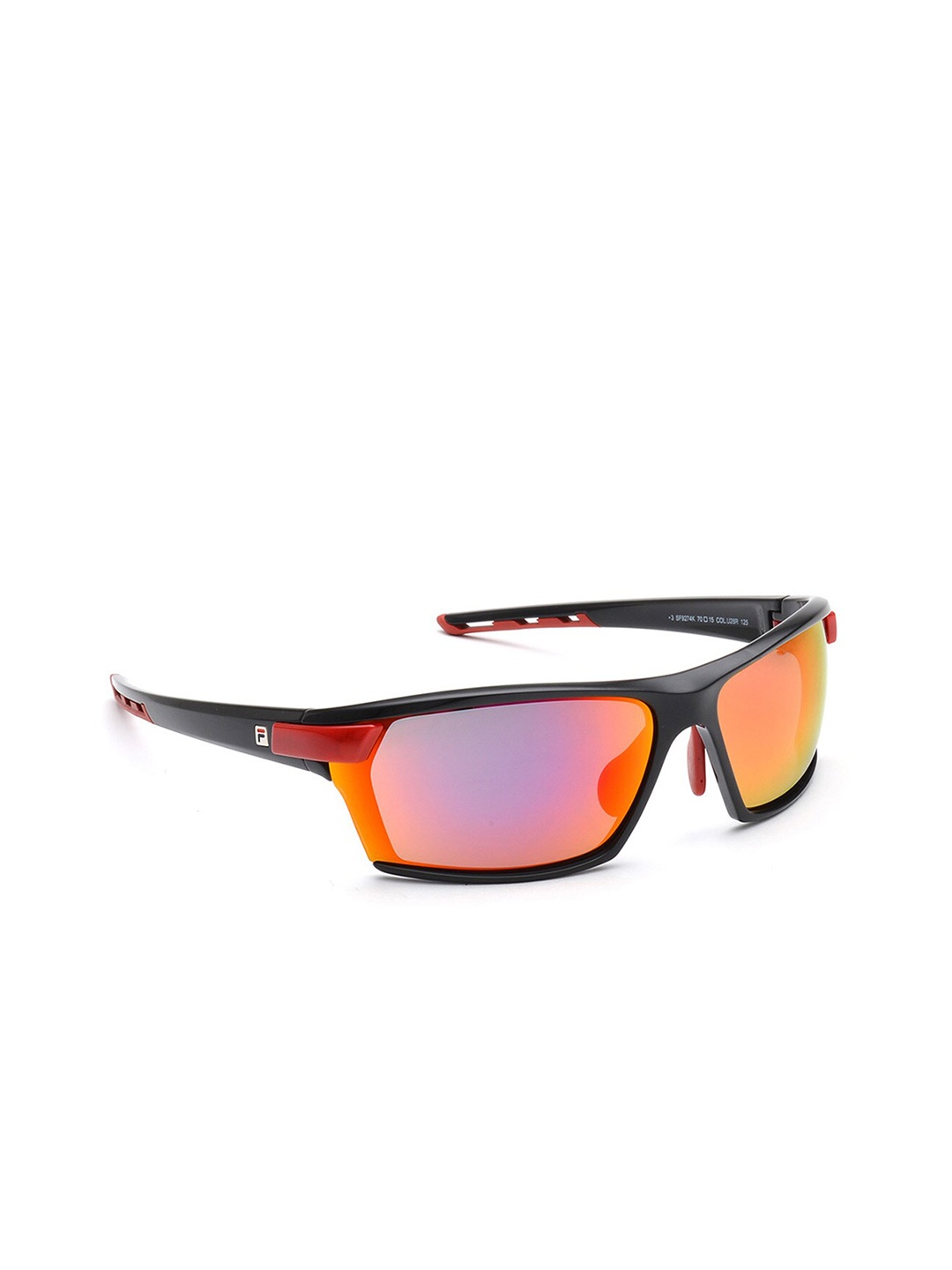

FILA Men Orange Lens & Black Sports Sunglasses with UV Protected Lens
