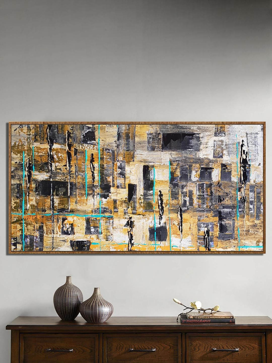 

Art Street Yellow & Grey Concreate Jungle Digital Wall Art