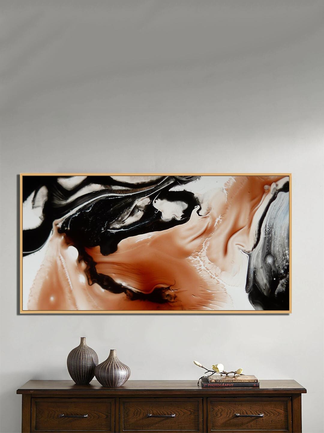 

Art Street White & Brown River Digital Wall Art