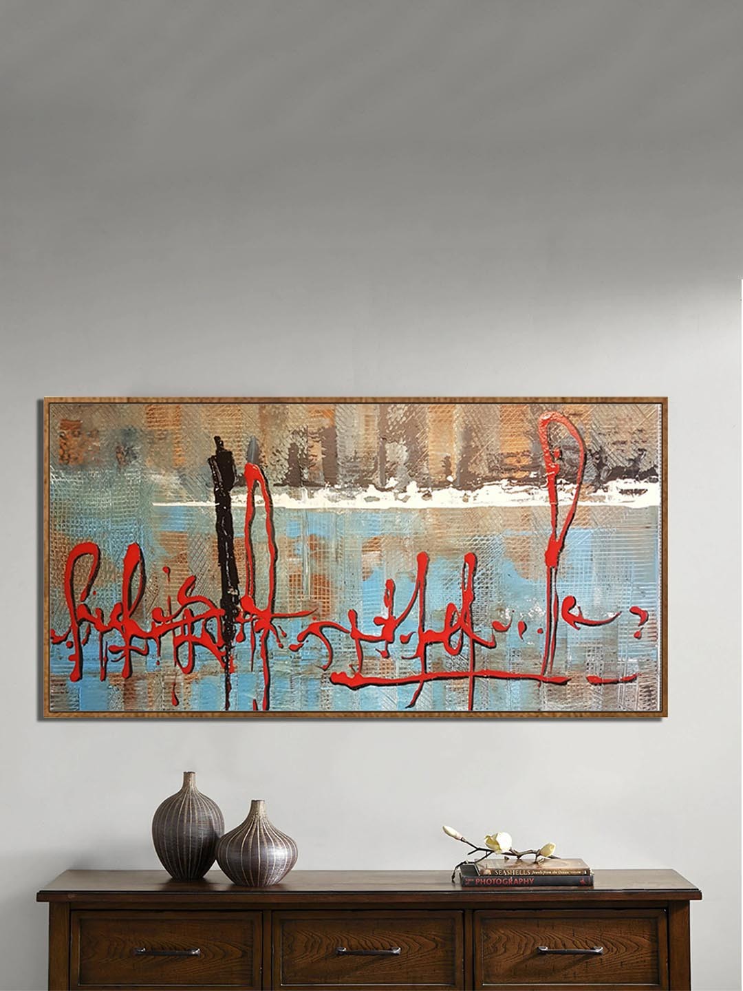 

Art Street Red & Blue Intense Signature Water Mirror Wall Art