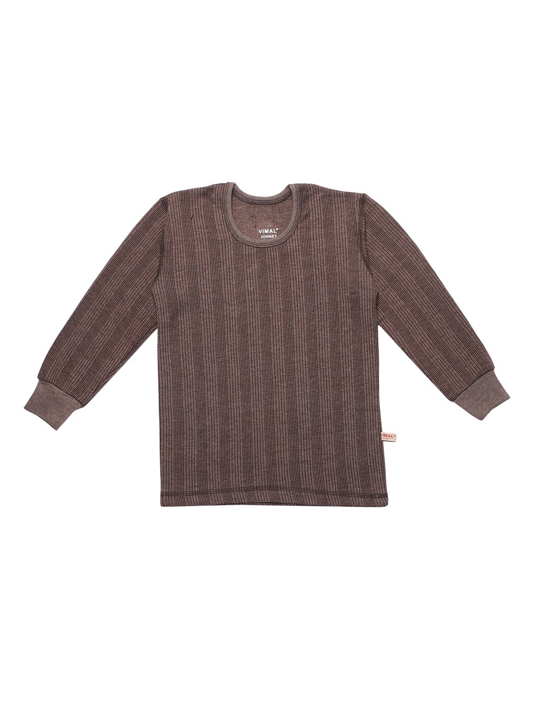 

VIMAL JONNEY Kids Striped Cotton Thermal Tops, Brown