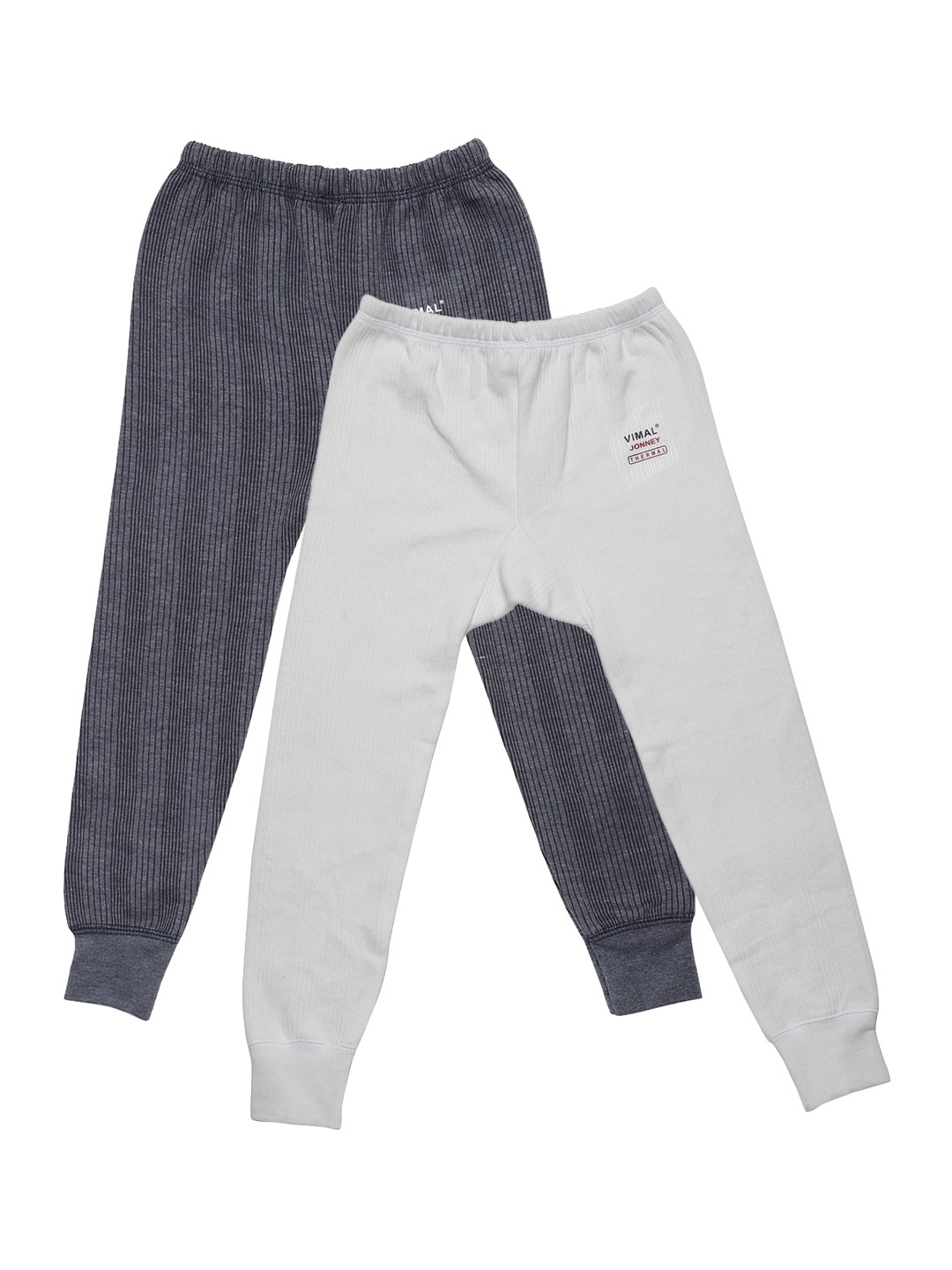 

VIMAL JONNEY Kids Pack Of 2 Cotton Thermal Bottoms, Grey