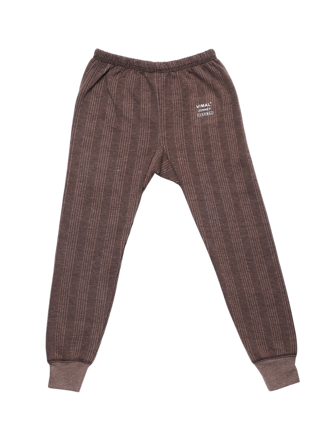 

VIMAL JONNEY Unisex Kids Striped Cotton Thermal Bottoms, Coffee brown
