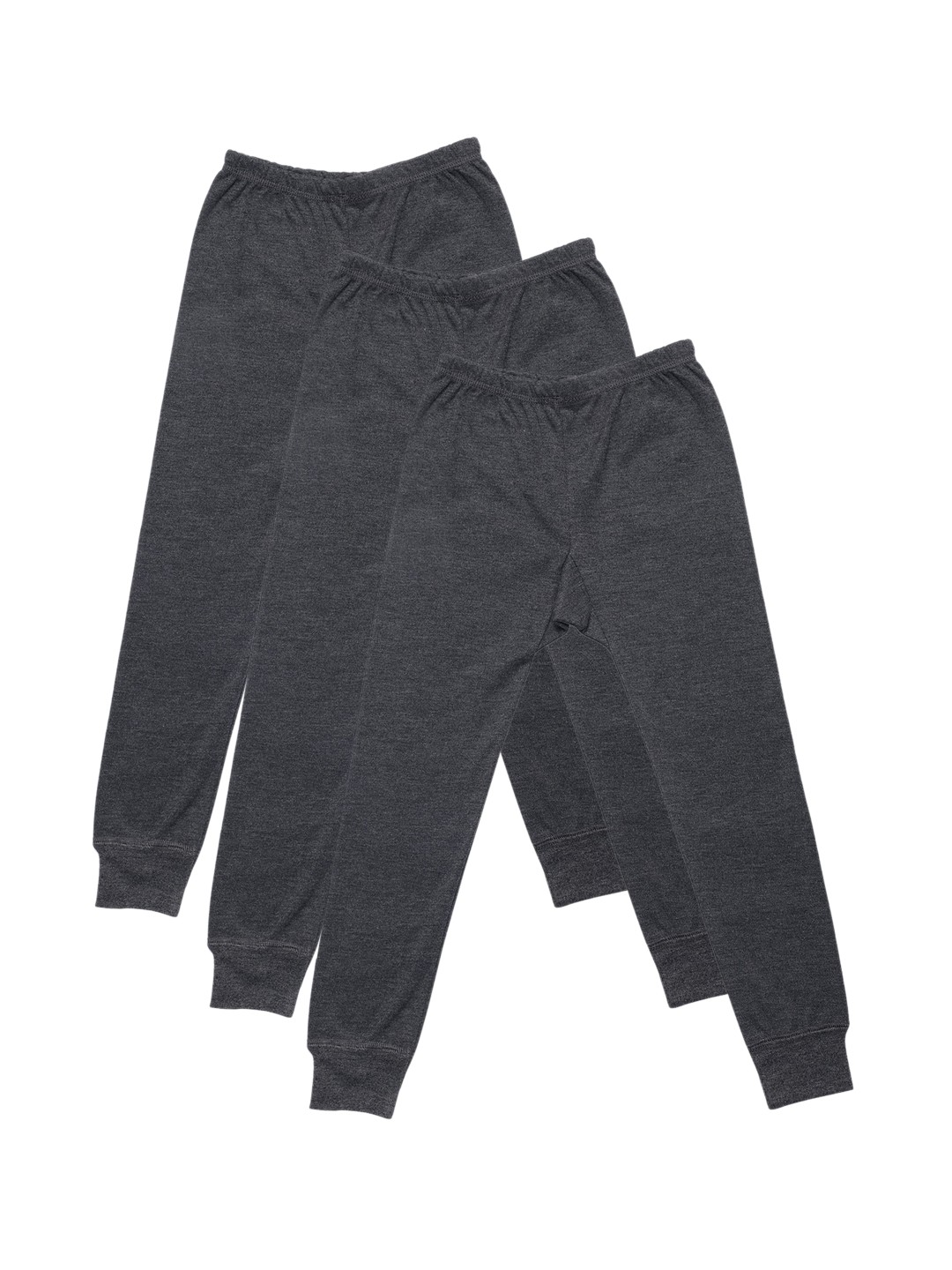 

VIMAL JONNEY Unisex Kids Pack Of 3 Cotton Thermal Bottoms, Charcoal