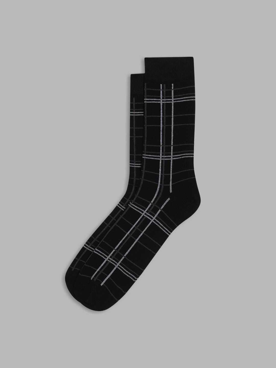 

LINDBERGH Men Checked Calf Length Socks, Grey